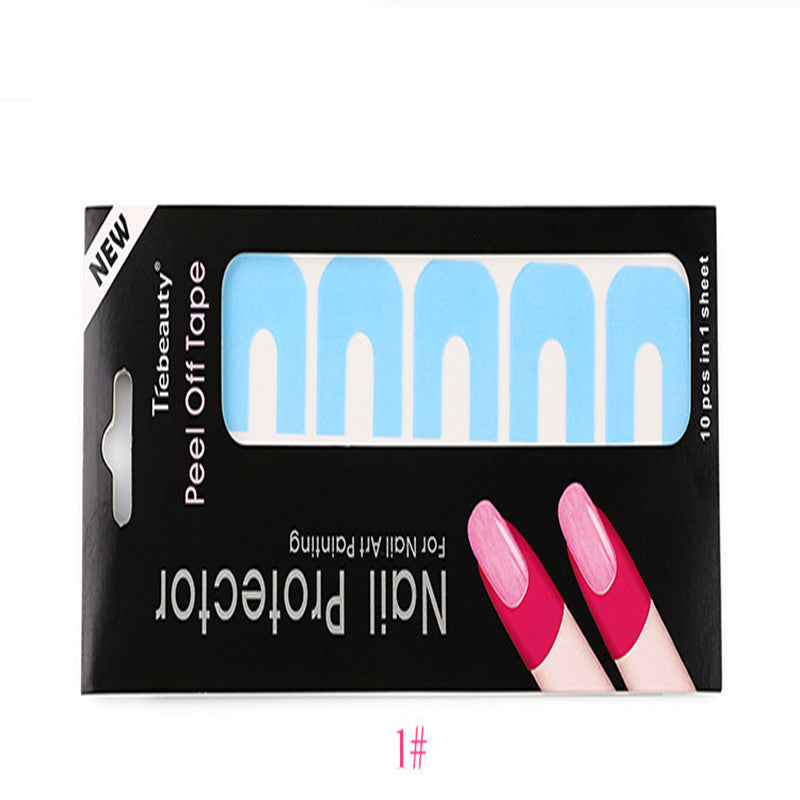 JMT-459146 Nail Art Spill Prevention Sticker - 5 Color Options for Mess-Free Polish Application