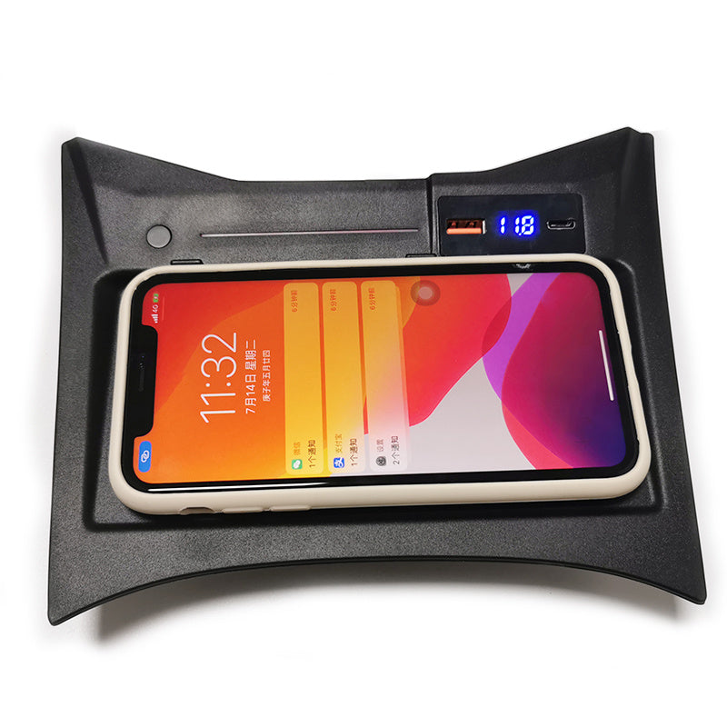 JMT-459530 Fast Wireless Car Charger with PD and USB Output, Universal Compatibility, 15W Charging Power