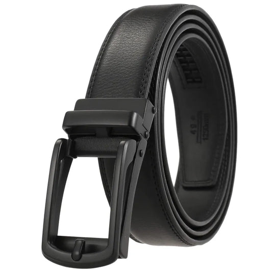 JMT-459594 Men's Cowhide Leather Belt - 3.5cm Wide, Durable and Stylish Design, Perfect for Everyday Use