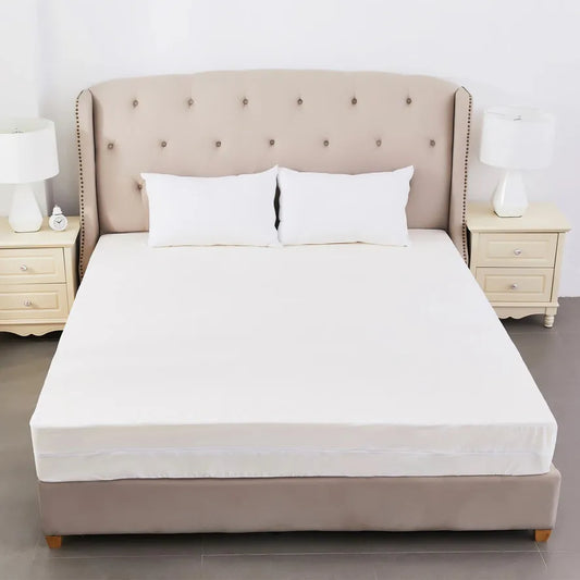 JMT-459914 Waterproof Breathable Quilted Mattress Protector with Zipper Closure - 200TC Jacquard Fabric