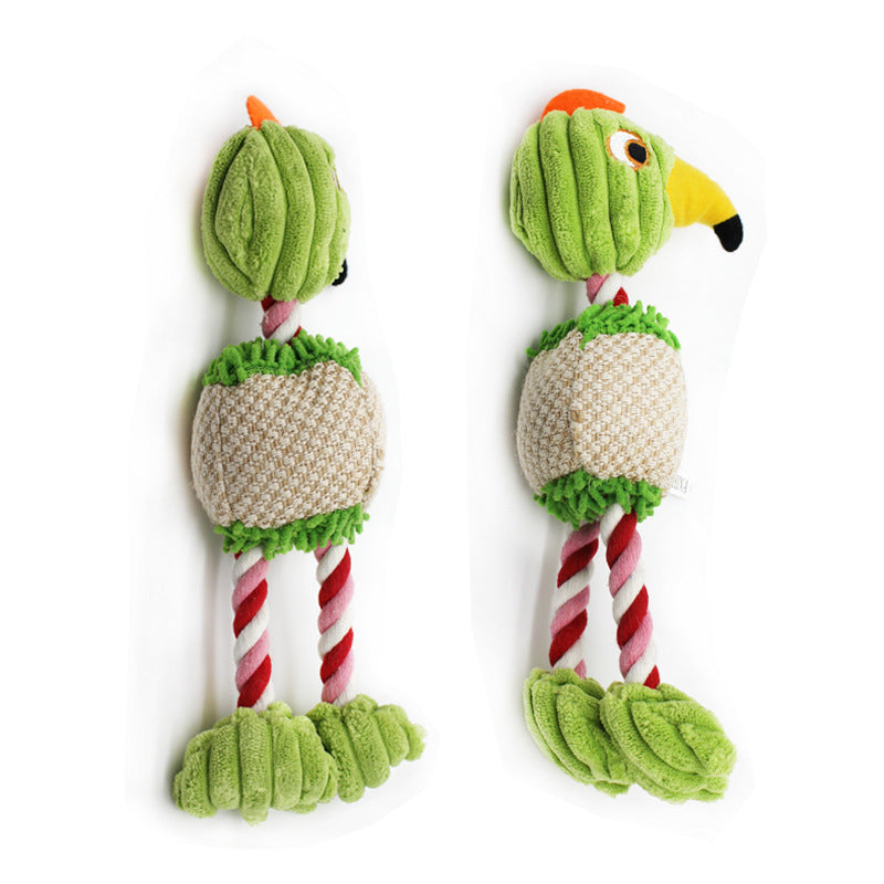 JMT-459978 Three-Color Cotton Rope Bird Toy for Pets - Plush Doll with Healthy Teeth Benefits, 28x6CM