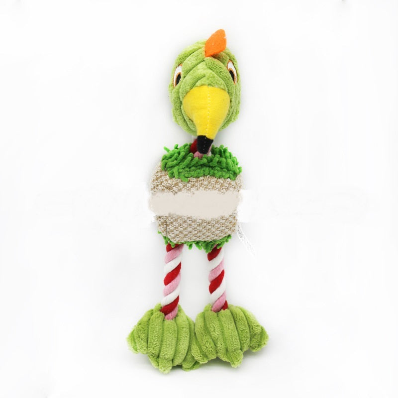 JMT-459978 Three-Color Cotton Rope Bird Toy for Pets - Plush Doll with Healthy Teeth Benefits, 28x6CM
