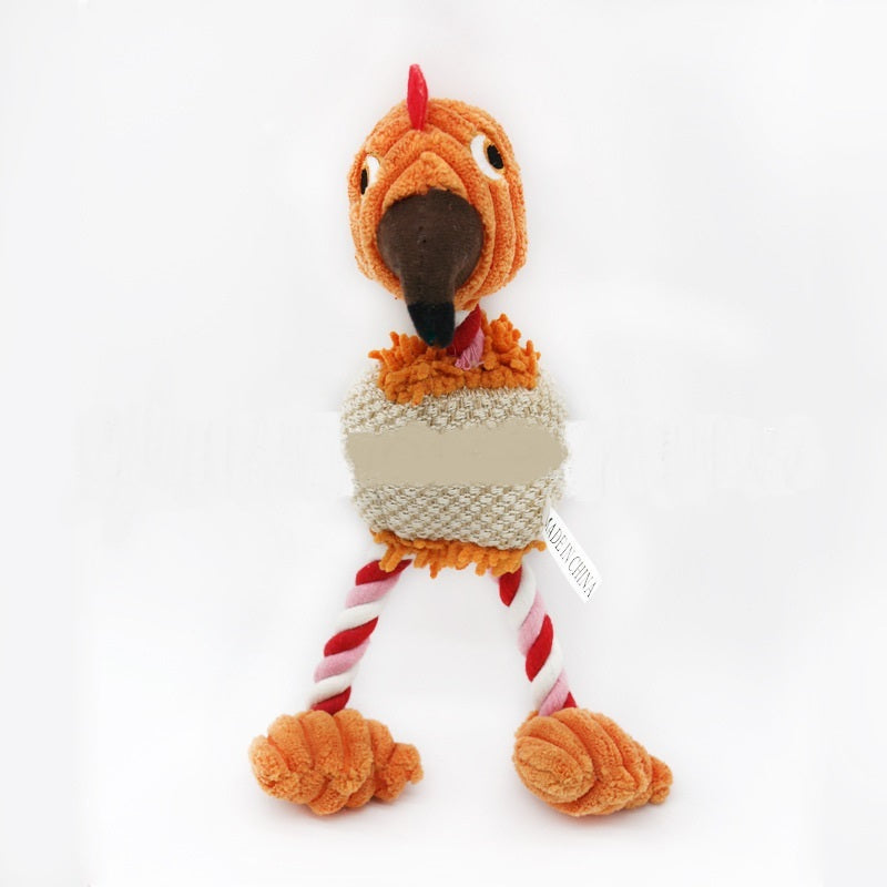 JMT-459978 Three-Color Cotton Rope Bird Toy for Pets - Plush Doll with Healthy Teeth Benefits, 28x6CM