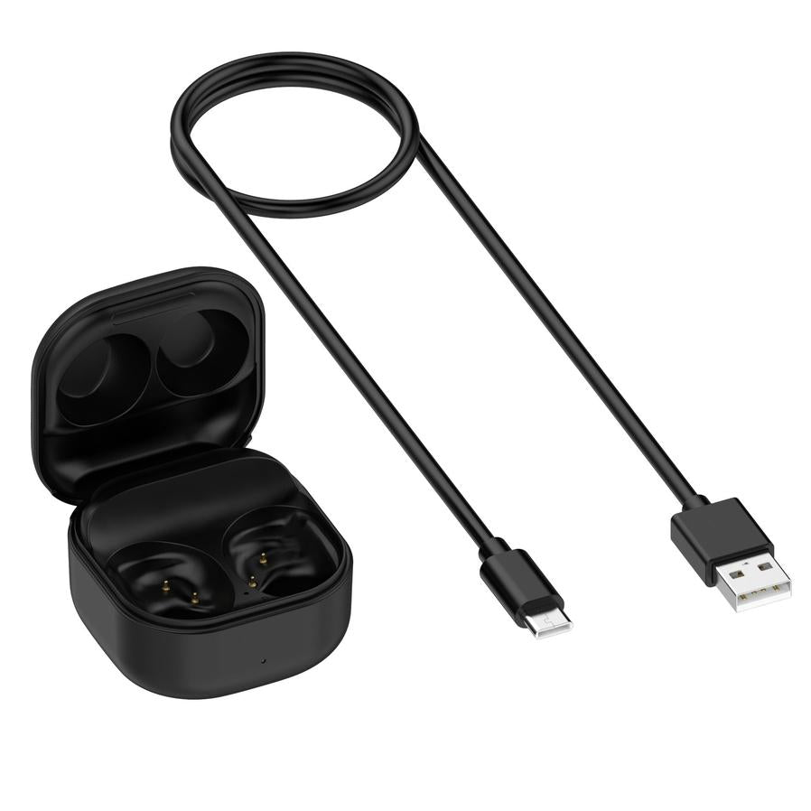 JMT-460170 Samsung Headset Storage and Charging Case - Black and White Plastic Design