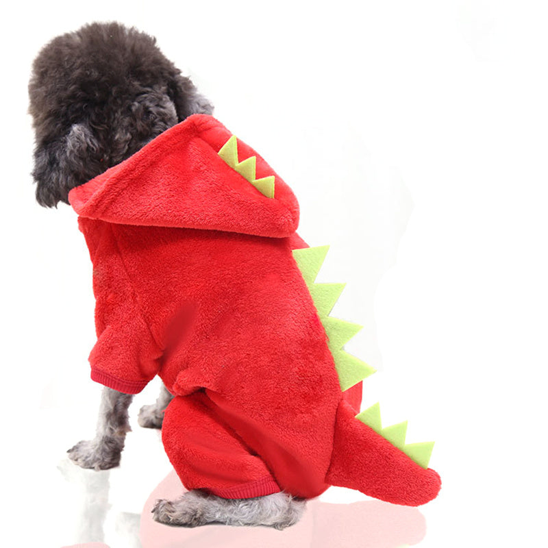 JMT-460618 Cozy Coral Fleece Transformation Outfit for Dogs and Cats – Flannel Warmth for Fall & Winter