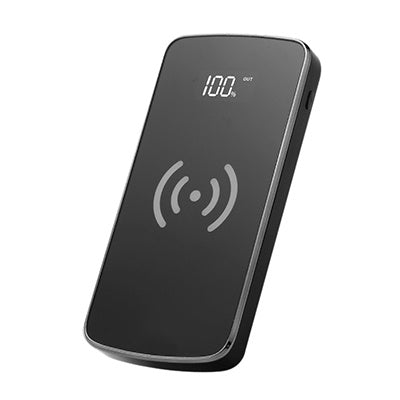 JMT-460682 Ultra-Thin Customizable Wireless Charging Power Bank with 10000mAh Capacity and Mirror Finish