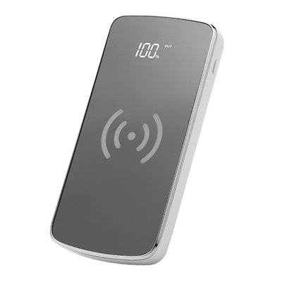JMT-460682 Ultra-Thin Customizable Wireless Charging Power Bank with 10000mAh Capacity and Mirror Finish