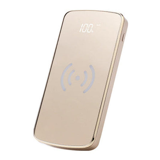 JMT-460682 Ultra-Thin Customizable Wireless Charging Power Bank with 10000mAh Capacity and Mirror Finish