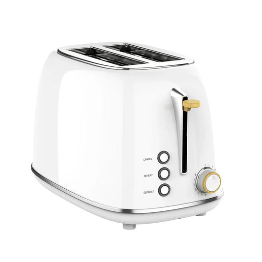 JMT-460810 Retro 2-Slice Stainless Steel Electric Pop-Up Toaster with Grill Function