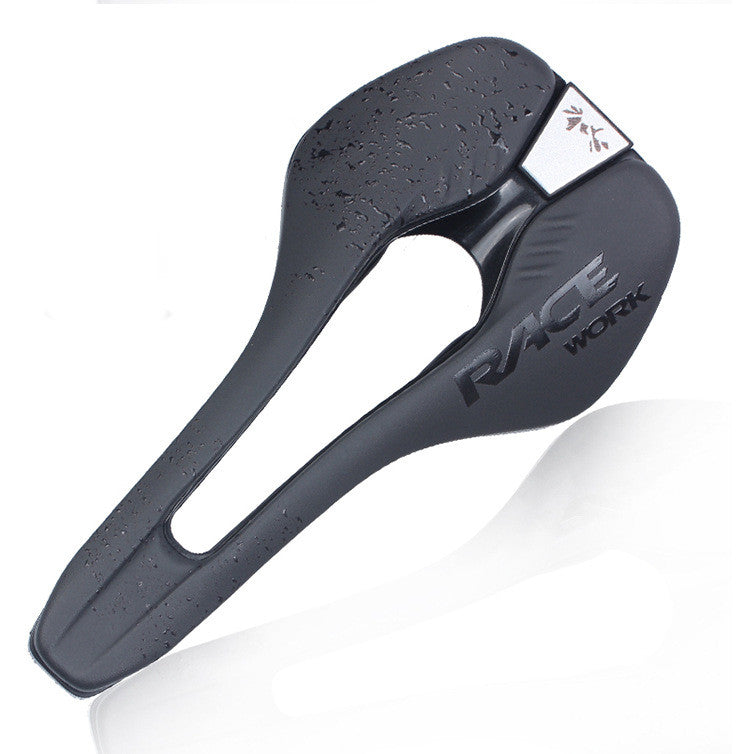 JMT-461066 Comfortable Breathable Hollow Bicycle Saddle Cushion in Microfiber Leather, Foldable Design