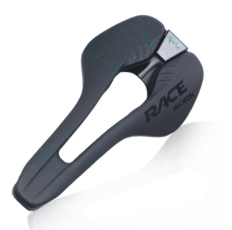 JMT-461066 Comfortable Breathable Hollow Bicycle Saddle Cushion in Microfiber Leather, Foldable Design