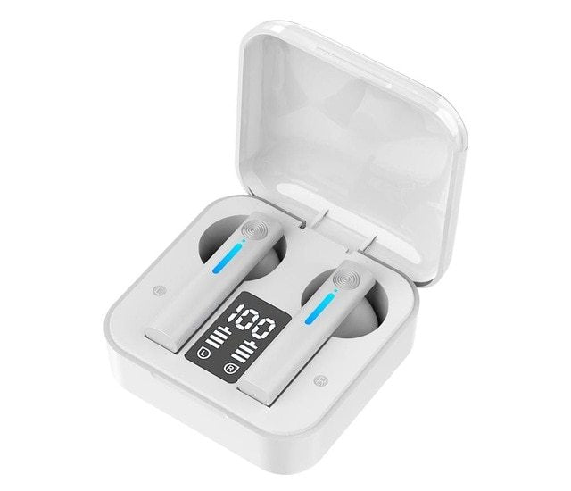 JMT-461642 Wireless Bluetooth Earbuds with Dual Connectivity, Call & Voice Control, Battery Display - Available in Black, White, Pink