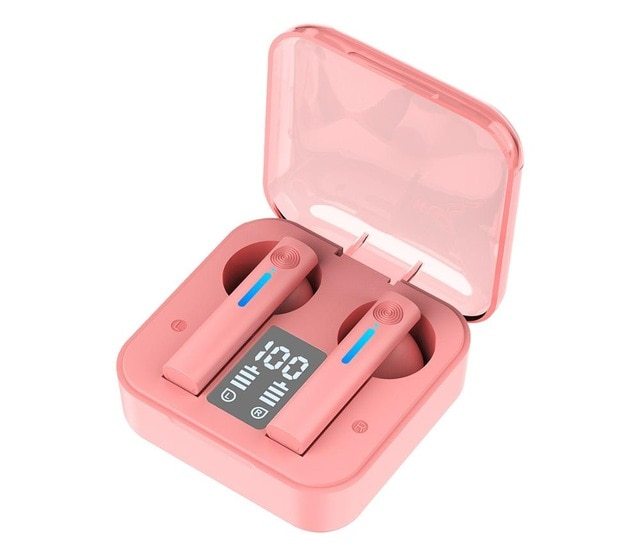 JMT-461642 Wireless Bluetooth Earbuds with Dual Connectivity, Call & Voice Control, Battery Display - Available in Black, White, Pink
