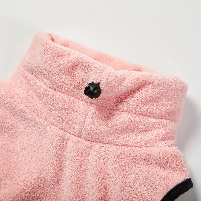 JMT-461770 Absorbent Microfiber Pet Towel Bathrobe for Dogs in Pink, Beige, Blue, Yellow - Sizes XS to XL