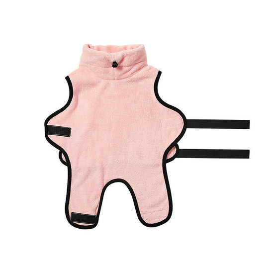 JMT-461770 Absorbent Microfiber Pet Towel Bathrobe for Dogs in Pink, Beige, Blue, Yellow - Sizes XS to XL