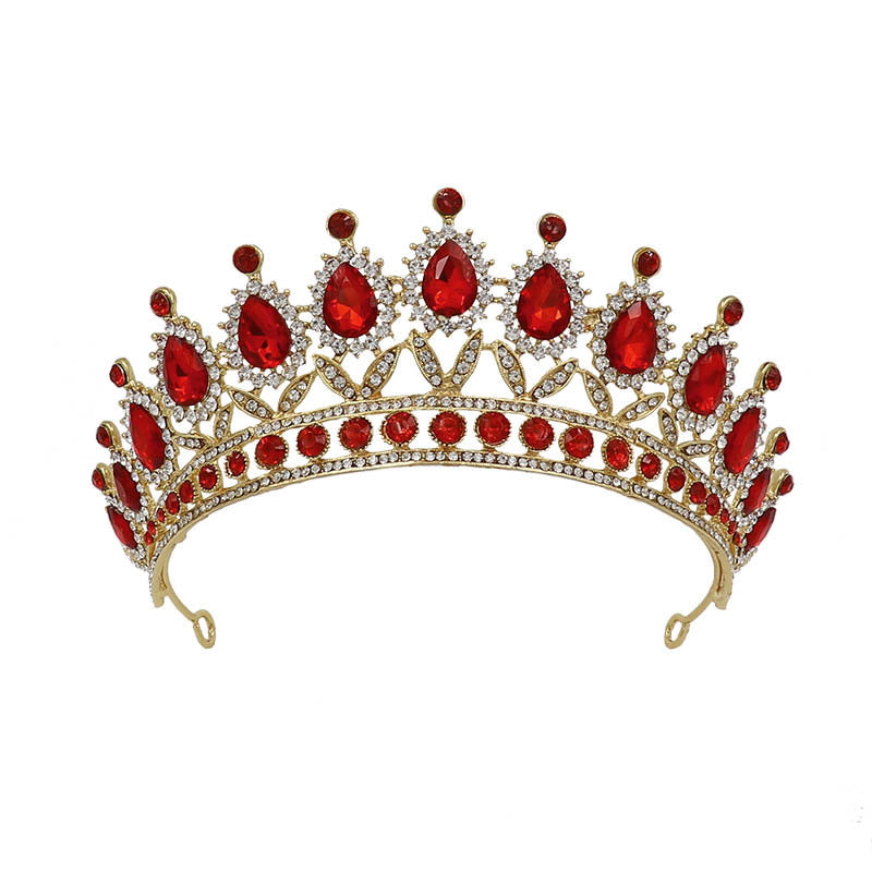 JMT-461834 Baroque Princess Crown with Leaf Design in KC Gold and Ancient Bronze Finishes