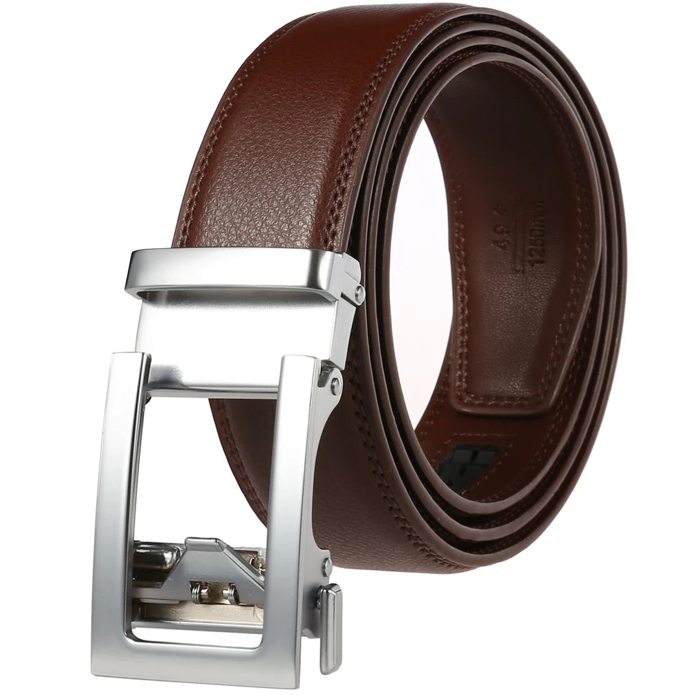 JMT-461898 3.0CM Automatic Buckle Men's Fashion Belt - Sleek, Adjustable Design for Everyday Wear