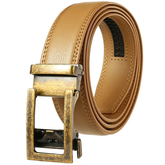 JMT-461898 3.0CM Automatic Buckle Men's Fashion Belt - Sleek, Adjustable Design for Everyday Wear