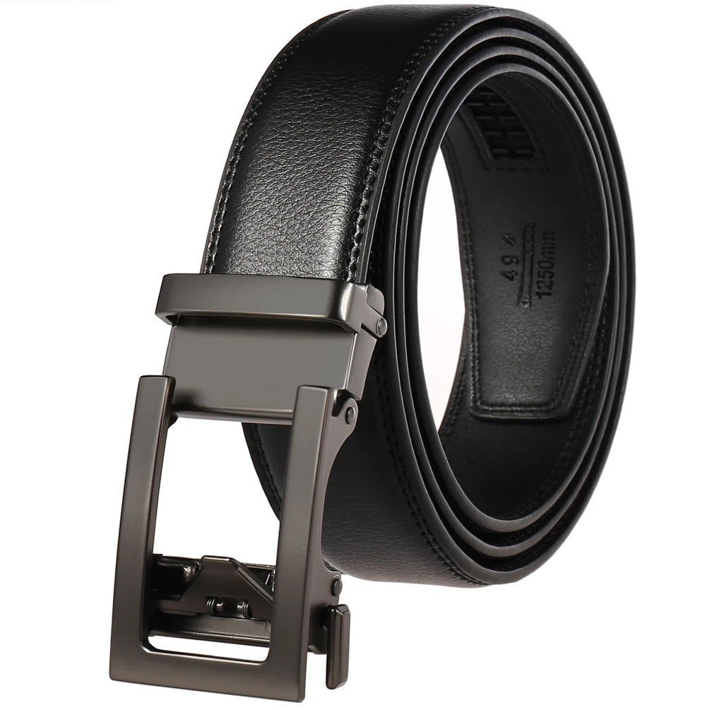 JMT-461898 3.0CM Automatic Buckle Men's Fashion Belt - Sleek, Adjustable Design for Everyday Wear