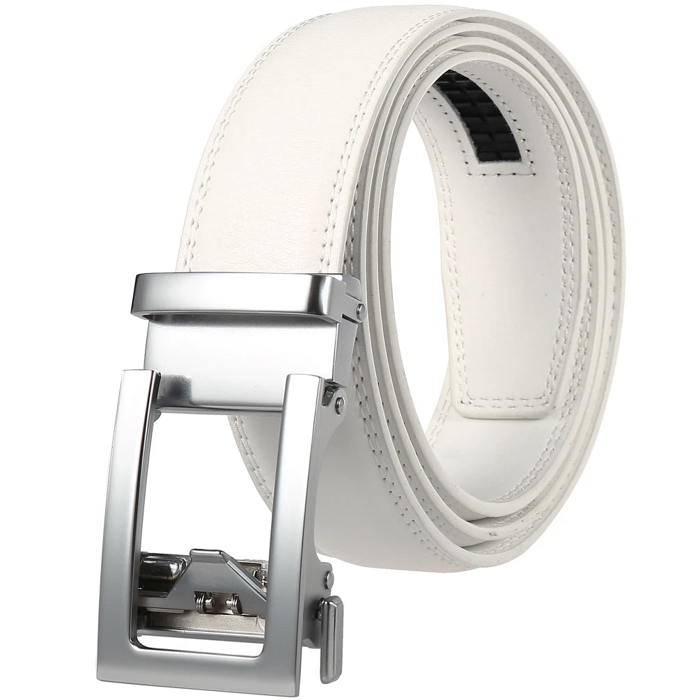 JMT-461898 3.0CM Automatic Buckle Men's Fashion Belt - Sleek, Adjustable Design for Everyday Wear