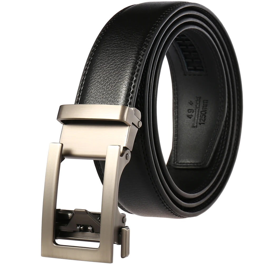 JMT-461898 3.0CM Automatic Buckle Men's Fashion Belt - Sleek, Adjustable Design for Everyday Wear