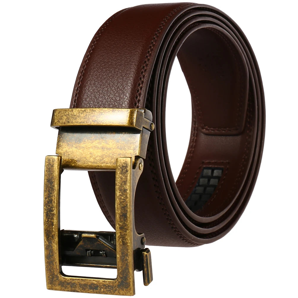 JMT-461898 3.0CM Automatic Buckle Men's Fashion Belt - Sleek, Adjustable Design for Everyday Wear