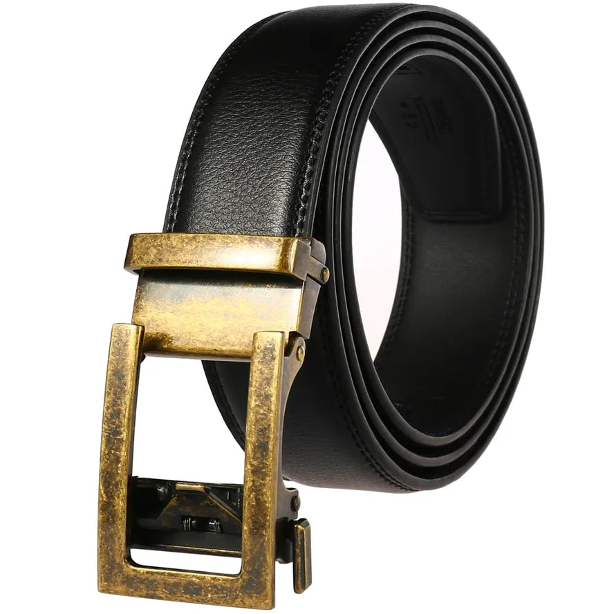 JMT-461898 3.0CM Automatic Buckle Men's Fashion Belt - Sleek, Adjustable Design for Everyday Wear