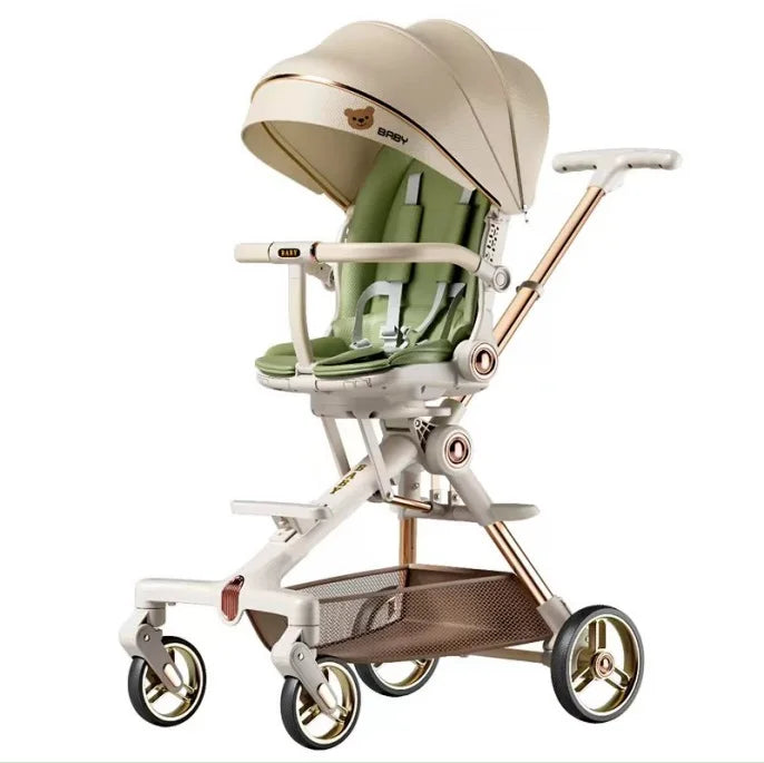 JMT-462154 Double-Pole Aluminium Alloy Baby Stroller with Hidden Footrest – Available in Various Colours