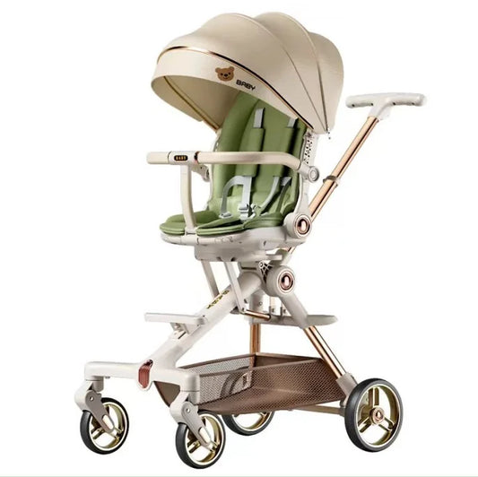 JMT-462154 Double-Pole Aluminium Alloy Baby Stroller with Hidden Footrest – Available in Various Colours