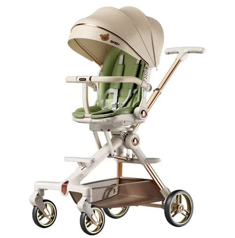 JMT-462154 Double-Pole Aluminium Alloy Baby Stroller with Hidden Footrest – Available in Various Colours