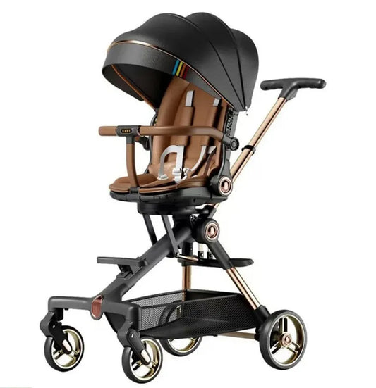 JMT-462154 Double-Pole Aluminium Alloy Baby Stroller with Hidden Footrest – Available in Various Colours