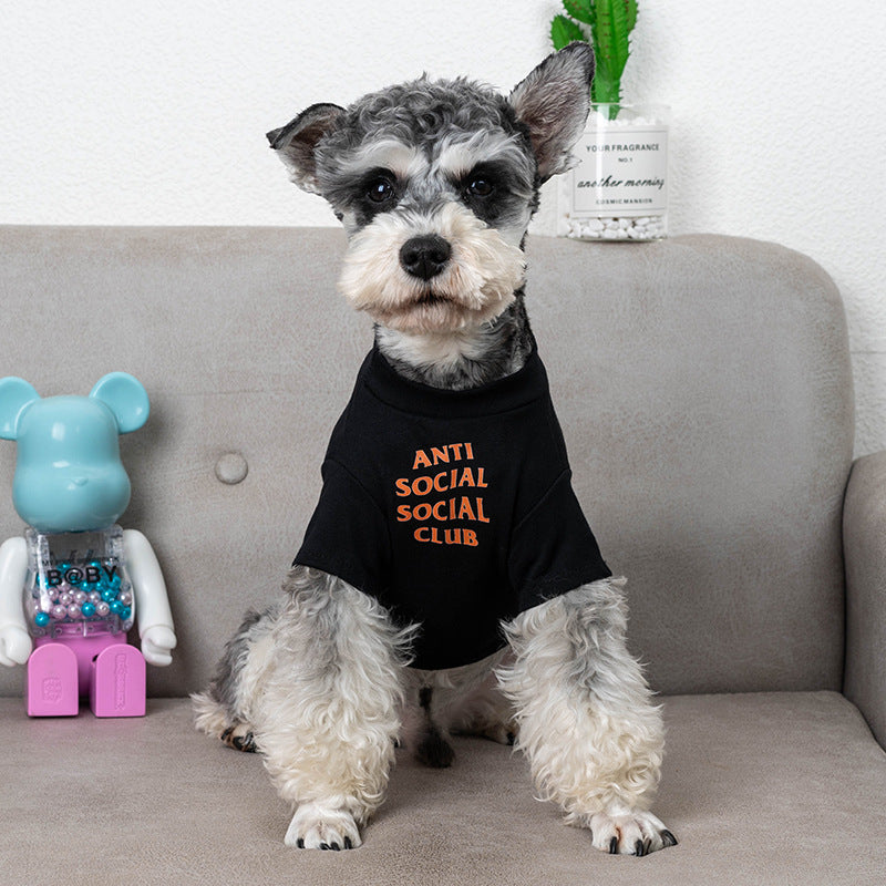 JMT-462218 Trendy Casual Cotton Dog T-Shirts in Orange and Black for Summer
