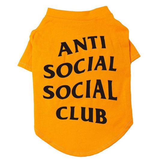 JMT-462218 Trendy Casual Cotton Dog T-Shirts in Orange and Black for Summer