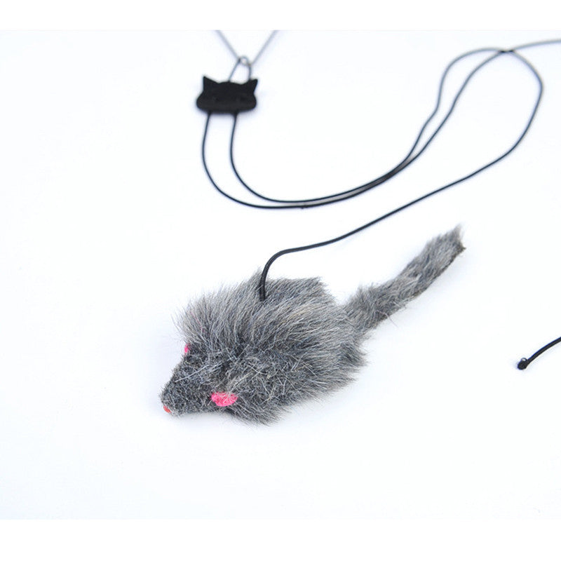 JMT-462282 Automatic Free-Hanging Cat Toy with Plush Mouse for Fun Playtime