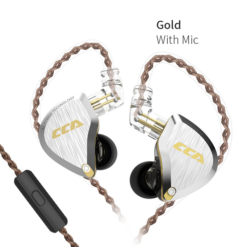 JMT-462282 In-ear Hybrid Drive Earphones with Noise Reduction and Heavy Bass - CCA C12 Model