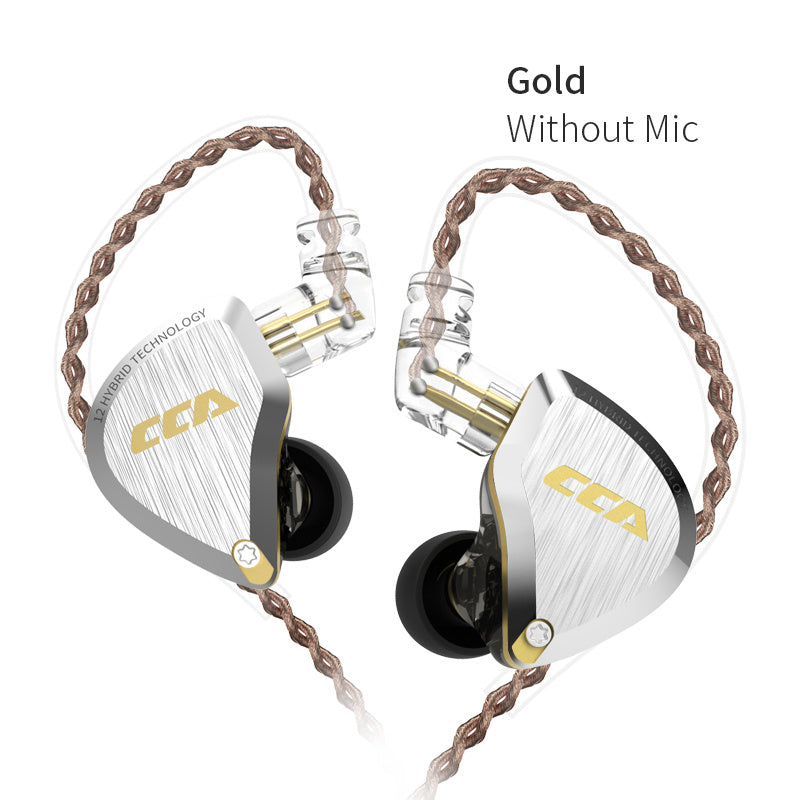JMT-462282 In-ear Hybrid Drive Earphones with Noise Reduction and Heavy Bass - CCA C12 Model
