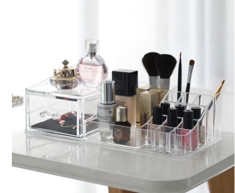 JMT-462282 Large Capacity Transparent Cosmetic Storage Box – Organize Jewelry, Masks, Lotion & Lipstick