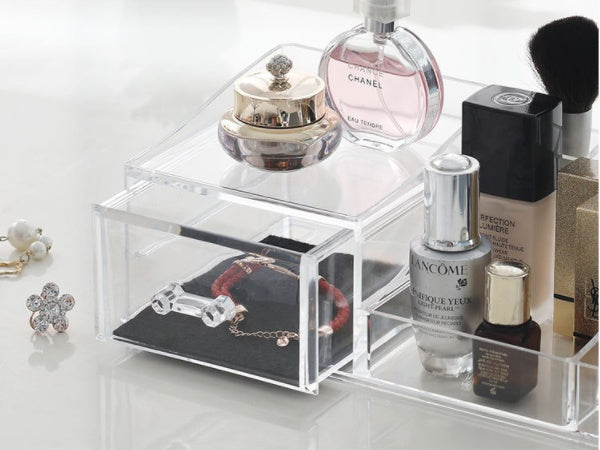 JMT-462282 Large Capacity Transparent Cosmetic Storage Box – Organize Jewelry, Masks, Lotion & Lipstick