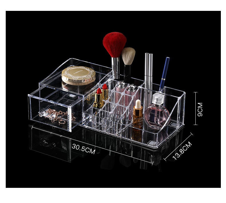 JMT-462282 Large Capacity Transparent Cosmetic Storage Box – Organize Jewelry, Masks, Lotion & Lipstick