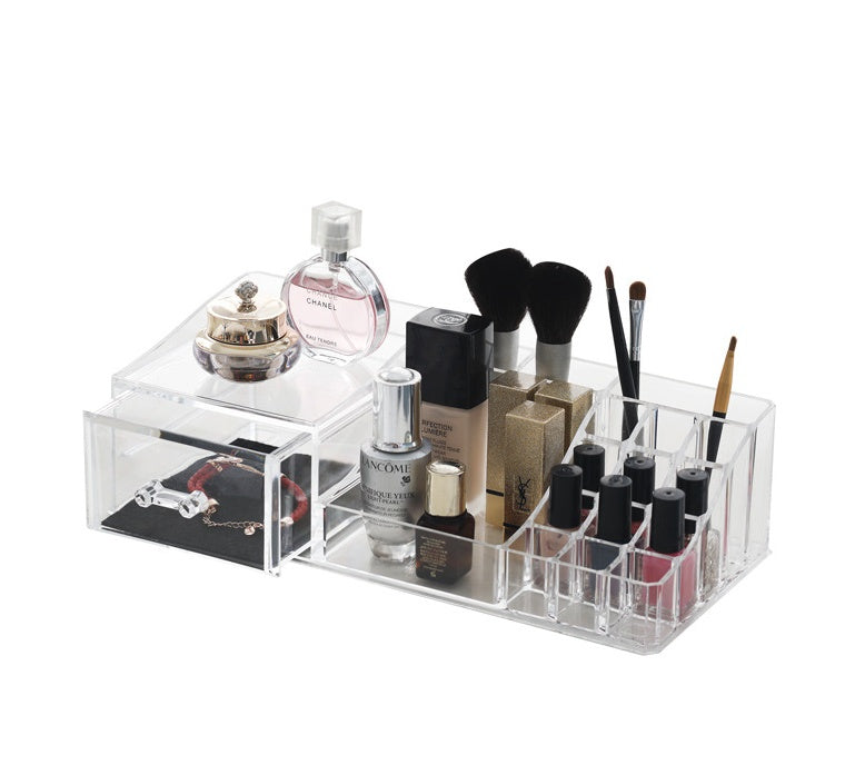 JMT-462282 Large Capacity Transparent Cosmetic Storage Box – Organize Jewelry, Masks, Lotion & Lipstick