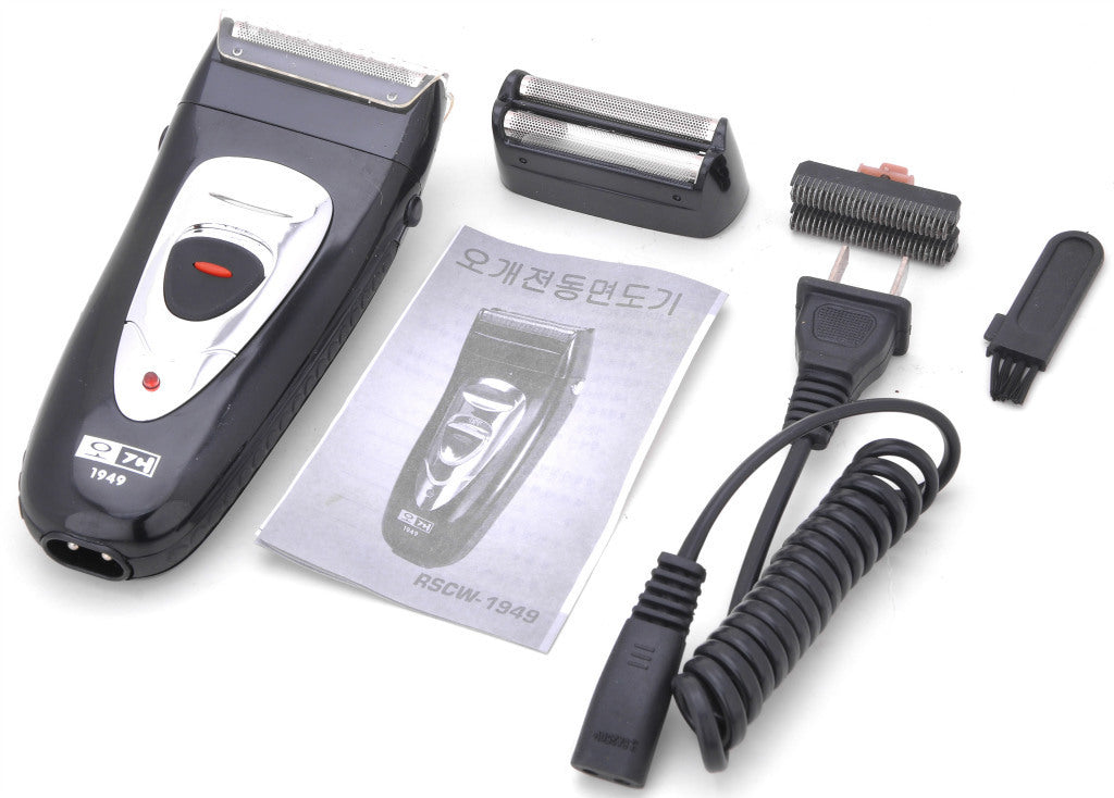 JMT-462538 Rechargeable Electric Shaver with Dual Head Design, 2W Power, Black Finish