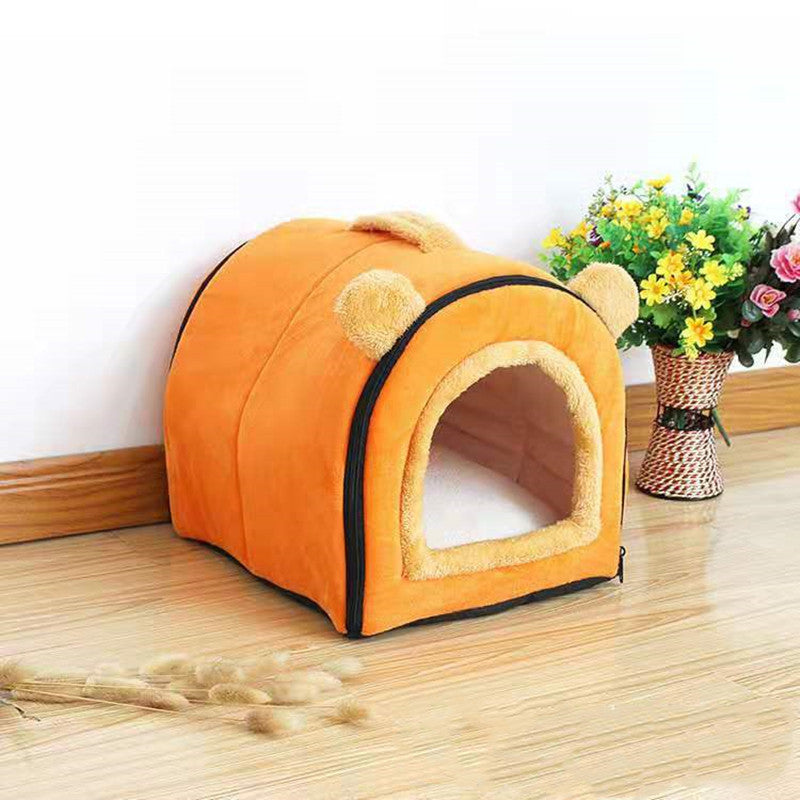 JMT-462602 Detachable Soft Suede Leather Pet Kennel - Washable and Comfortable for Small to Large Pets