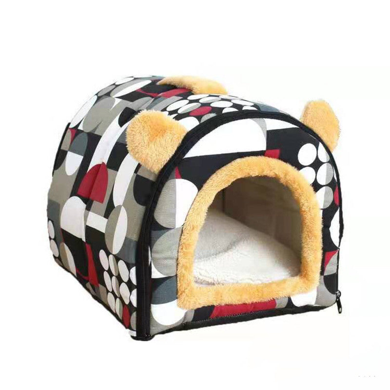 JMT-462602 Detachable Soft Suede Leather Pet Kennel - Washable and Comfortable for Small to Large Pets
