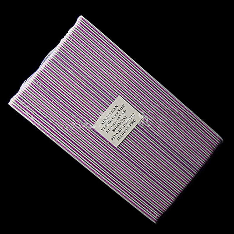 JMT-462602 Half-Moon Shaped Nail File with Rubbing and Polishing Strips - 100/180 Mesh Emery Tool