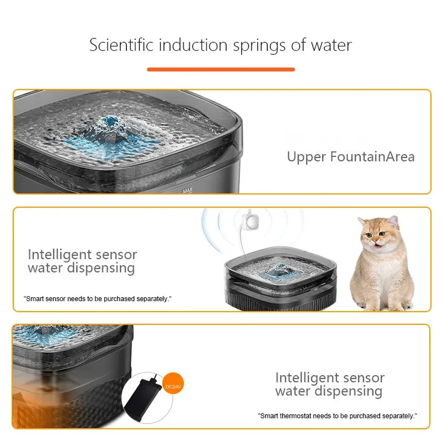 JMT-462666 9L Automatic Pet Water Fountain for Cats and Dogs - Ultra Quiet Circulation Dispenser