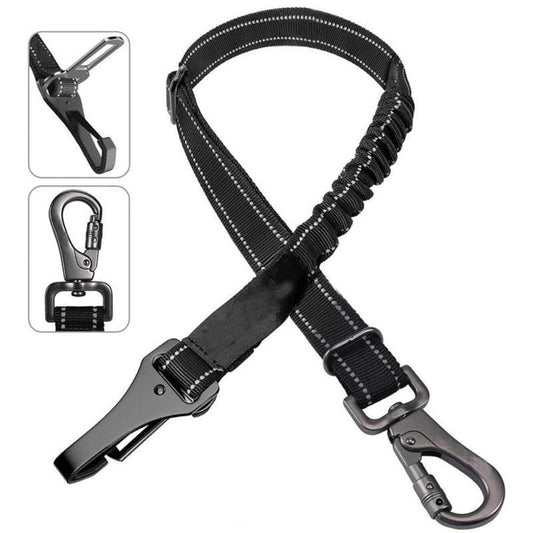 JMT-462794 Multifunctional Reflective Elastic Pet Car Seat Belt - Durable Nylon with Adjustable Length 54-90cm