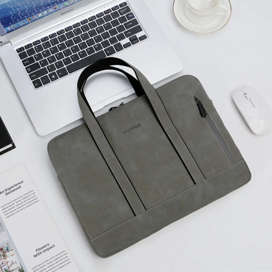 JMT-463114 Slim Vintage PU Leather Laptop Shoulder Briefcase for Women
