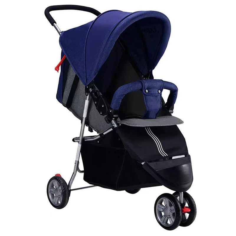 JMT-463306 Lightweight 3 in 1 Travel System Steel Frame Stroller for Infants and Toddlers, 0-3 Years, Compact Folding Design