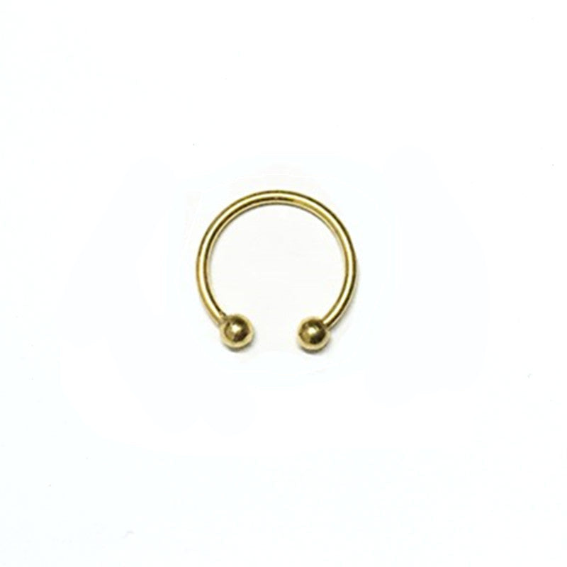 JMT-463434 Stainless Steel Electroplated Nose Ring with Unique Design, 13x8x5cm