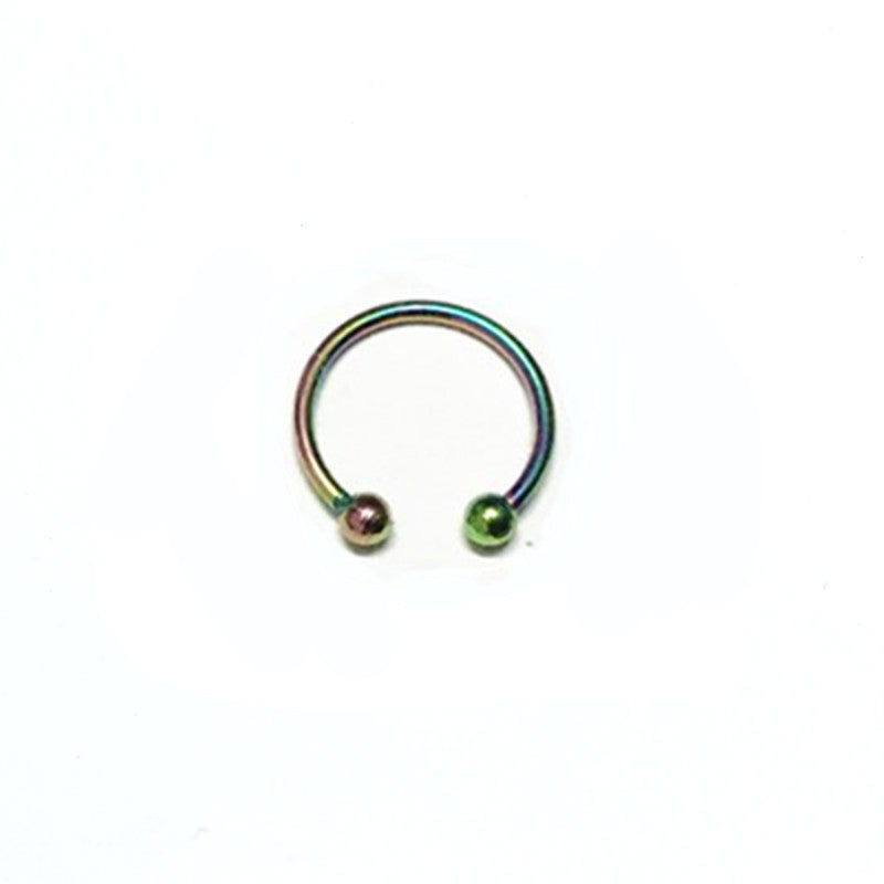JMT-463434 Stainless Steel Electroplated Nose Ring with Unique Design, 13x8x5cm